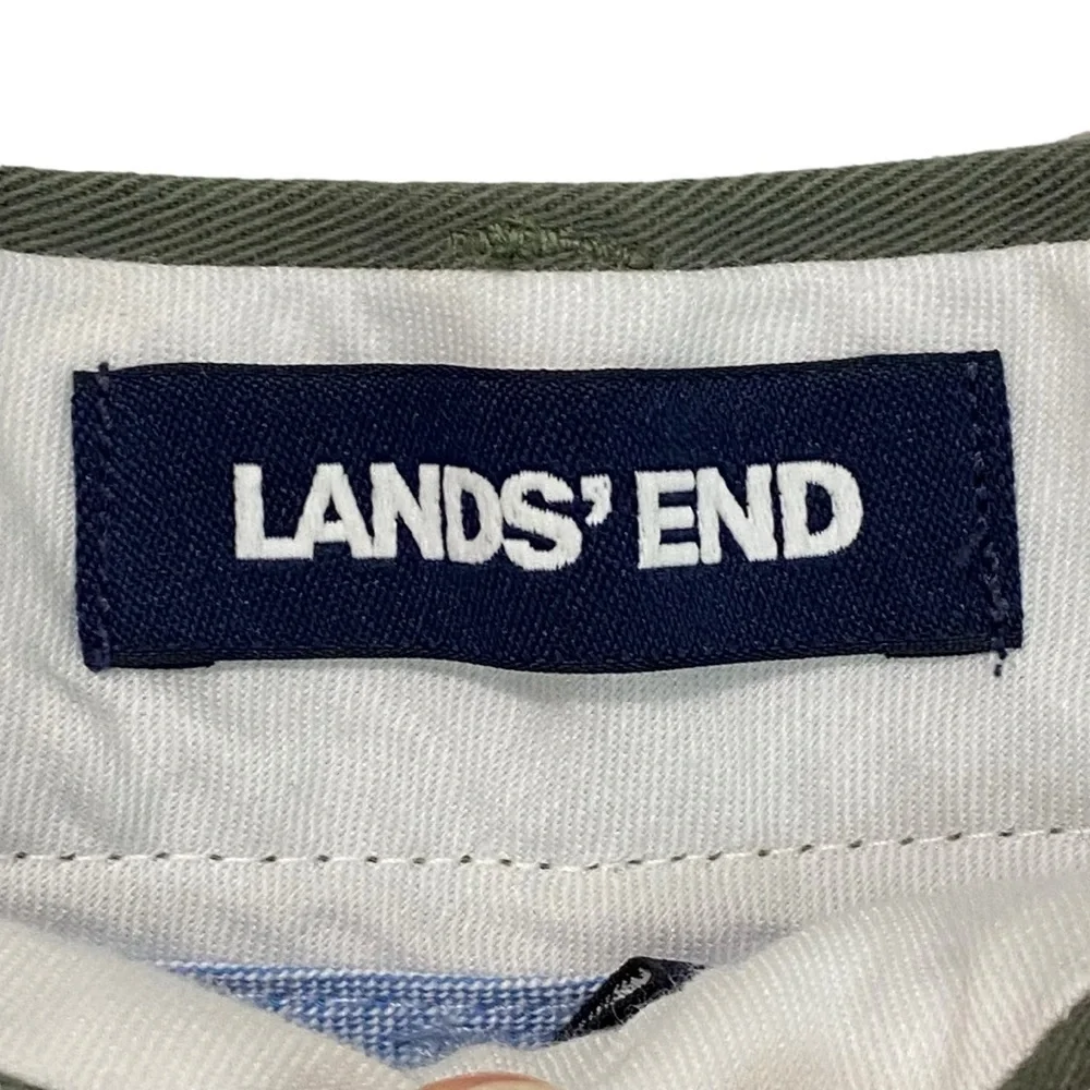 LAND’S END - SIZE 40 - KHAKI GREEN - TRADITIONAL FIT‎  - FRONT PLEATS - B9